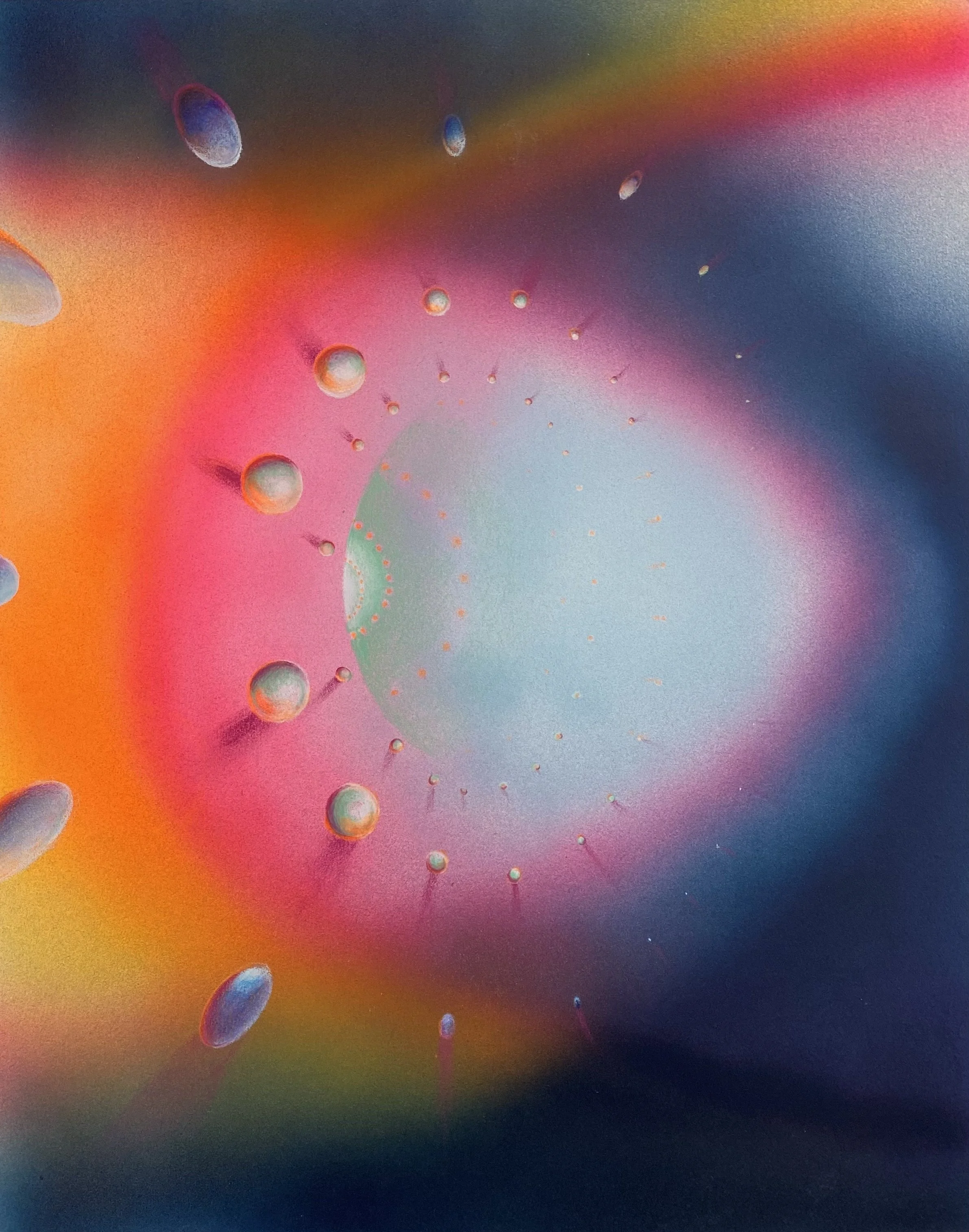 Shadow Spectrum, 2026, 16” x 20” acrylic on aluminum 
