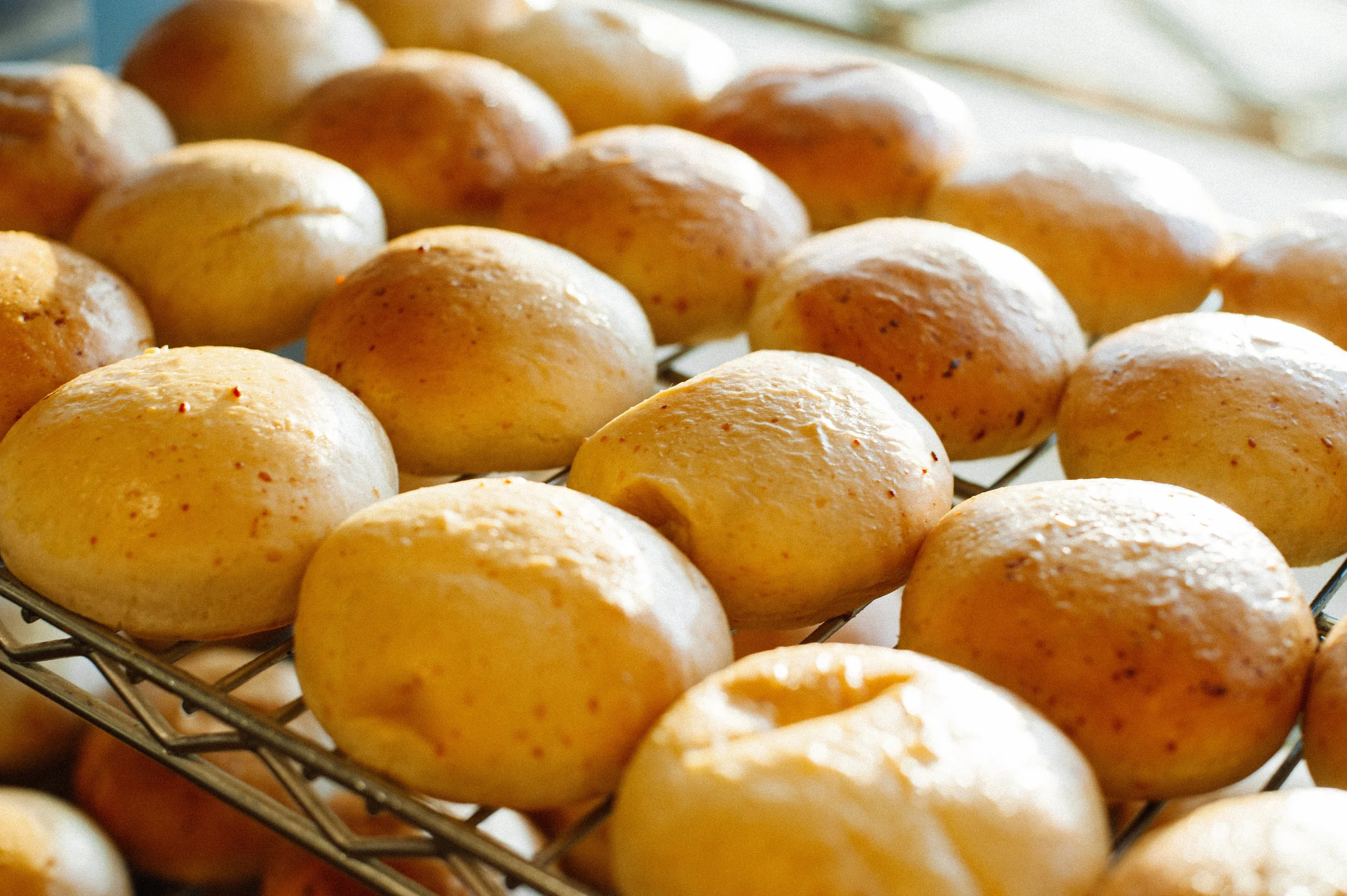 Homemade dinner rolls fresh baked