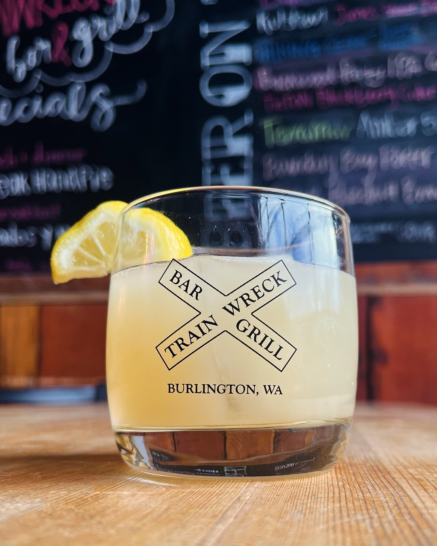 Raise your hand if you are ready for #whiskeytueday at Train Wreck! This week we have a Lychee Legend made with Bulliet Bourbon, Elderflower liqueur, squeezed lemons, and lychee pur&eacute;e, shaken and strained.