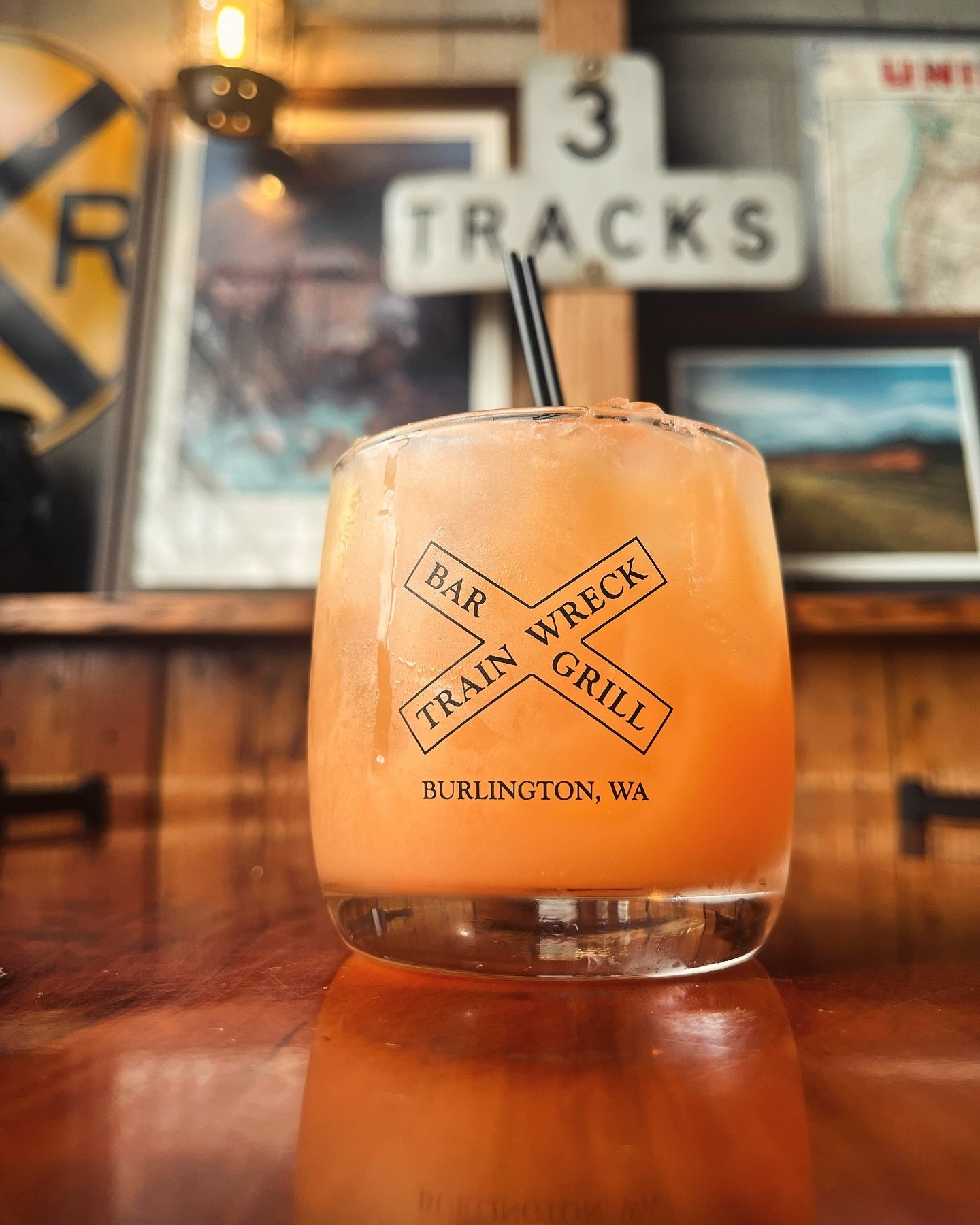 Our #whiskeytuesday special is a Sip of Passion&mdash;Tullamore Dew, guava pur&eacute;e, passion fruit syrup, lemon, and a splash of sour. $11 all day at Train Wreck!