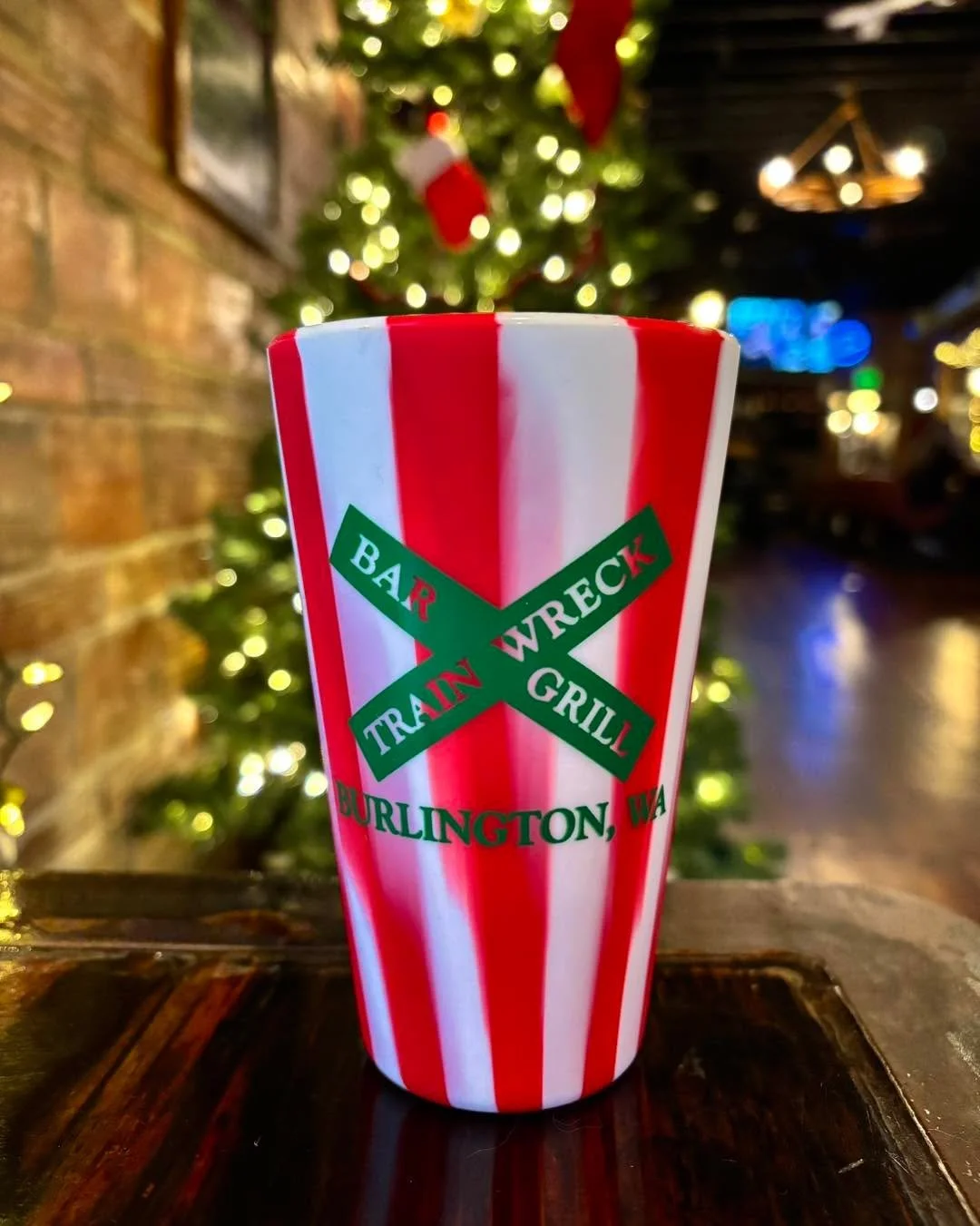 New silicone pints just came in for Christmas! 🎄 These are available in house, pick some up today. Pro tip: Stuff with a Train Wreck gift card for easy gifting!