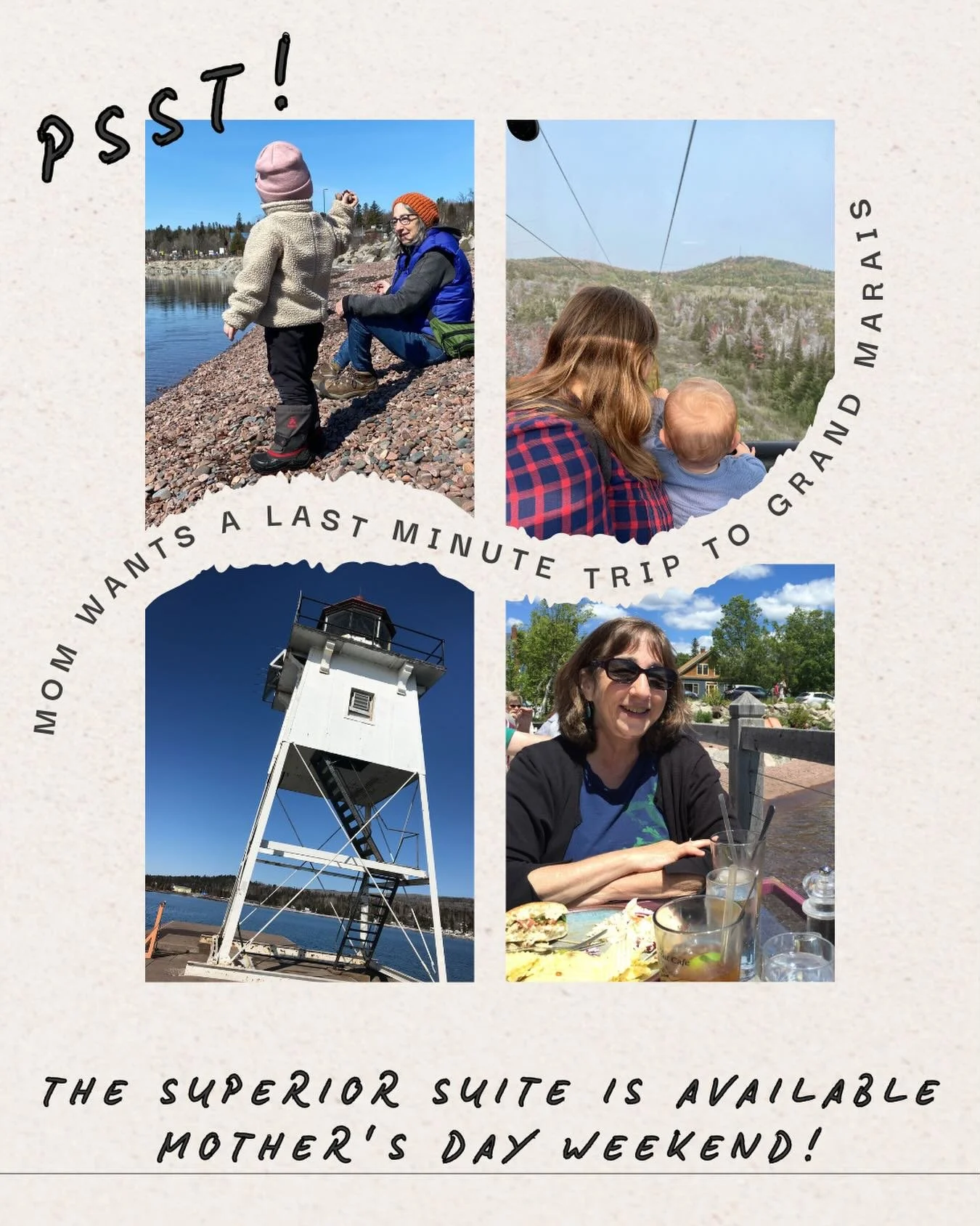 Still looking for the perfect Mother&rsquo;s Day gift? How about a trip to Grand Marais! The Superior Suite sleeps four and is walkable to downtown. Book with us today on basecampbungalows.com.

#grandmaraismn #northshoremn #donorthmn #mothersdaygift