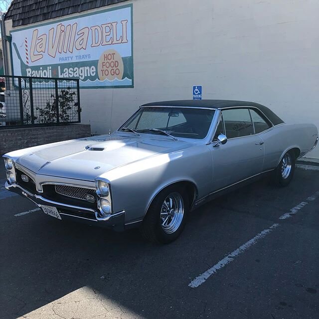 Clean 67 Goat scoping out his spot for this years Goombahs Car show in willow glen