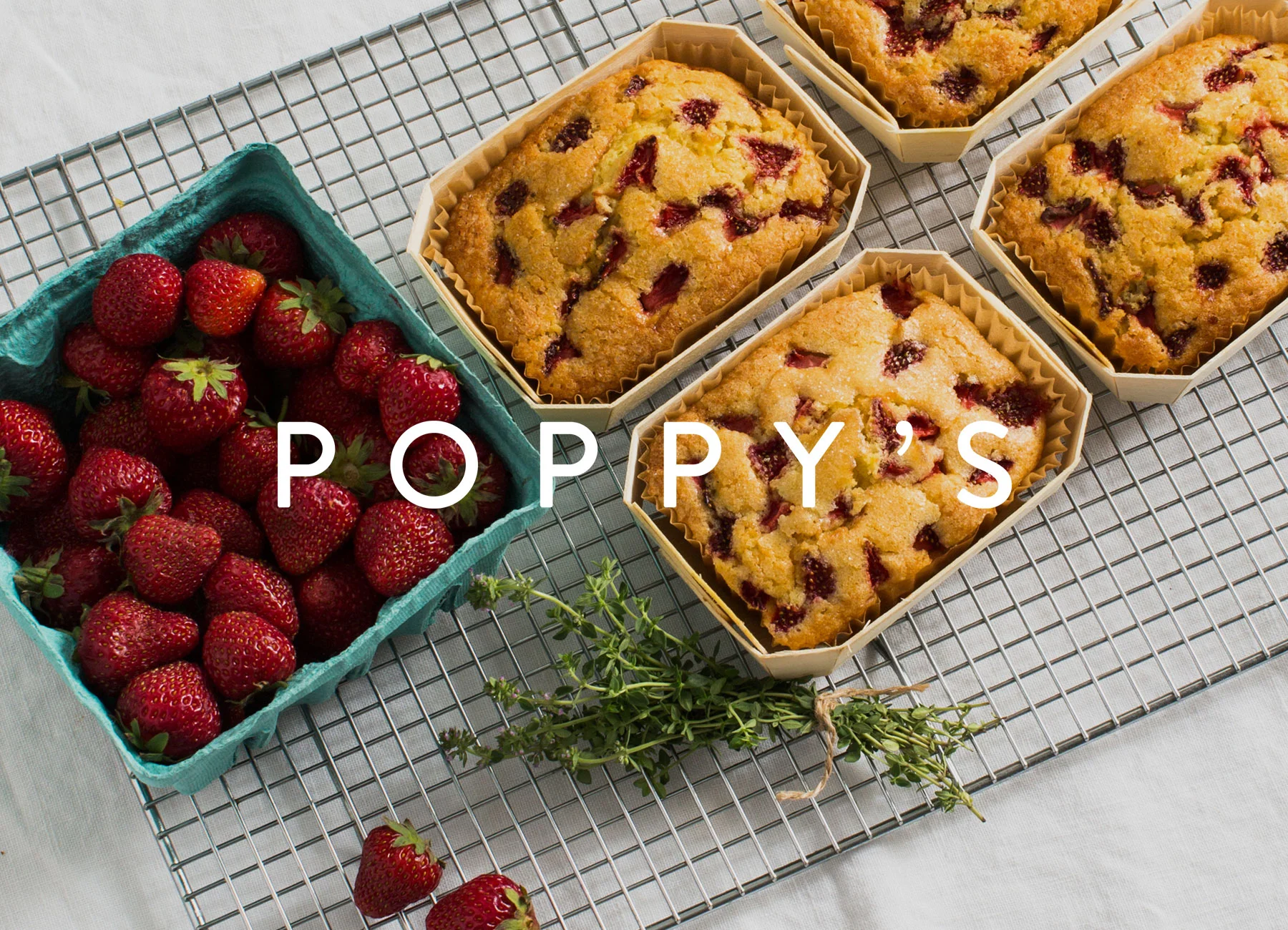  For Poppy's brand update, Dafne designed new signature packaging and refined the existing logo for signage. Fresh photography for social media channels preserves Poppy's understated style, keeping their famed culinary delicacies center stage. 