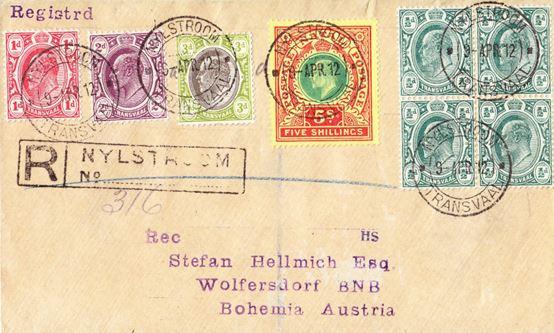 The cover shown has the very substantial franking of 5s/8d, so presumably contained some valuable items or even currency notes,