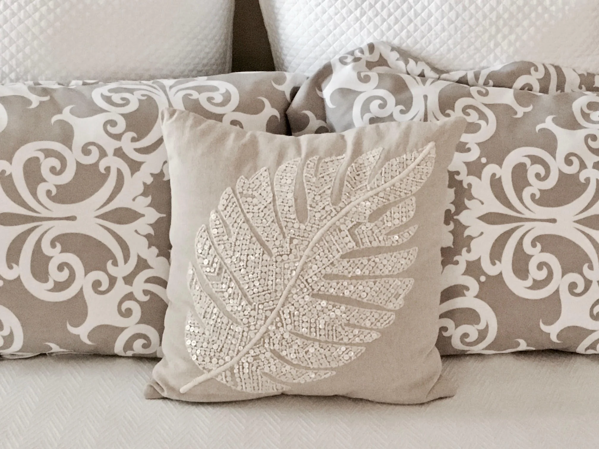 staged bedroom pillows 