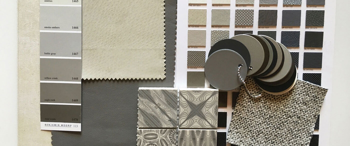Finishes & Fabric Interior Design sample board