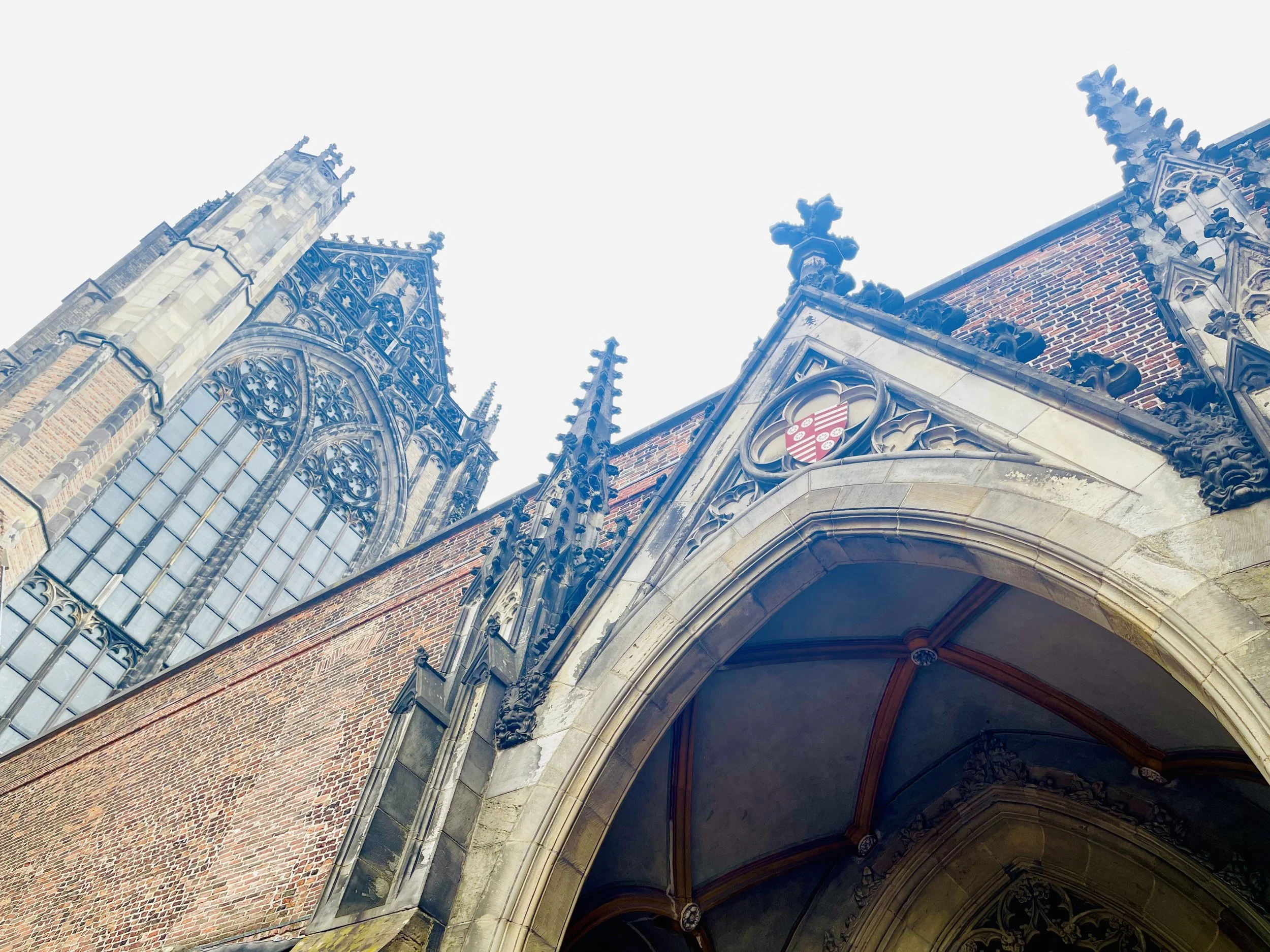 Pandhof van de Dom is a beautifully preserved 15th century cloister garden, spires seen here.