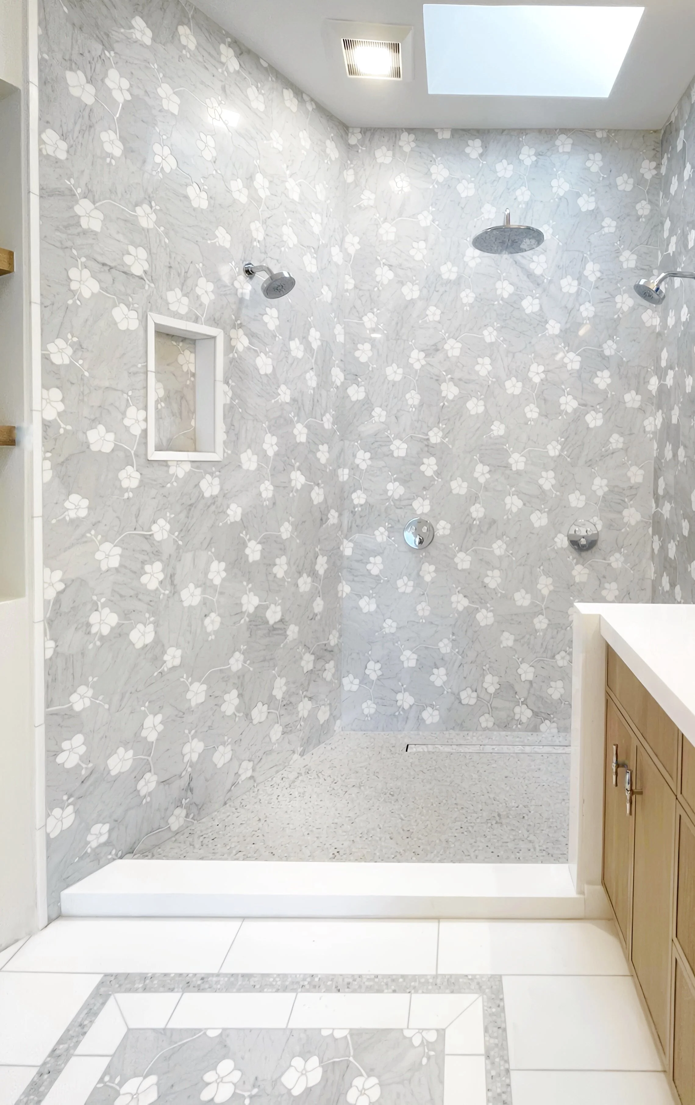 Palm Beach Luxury Orchid Marble Bathroom