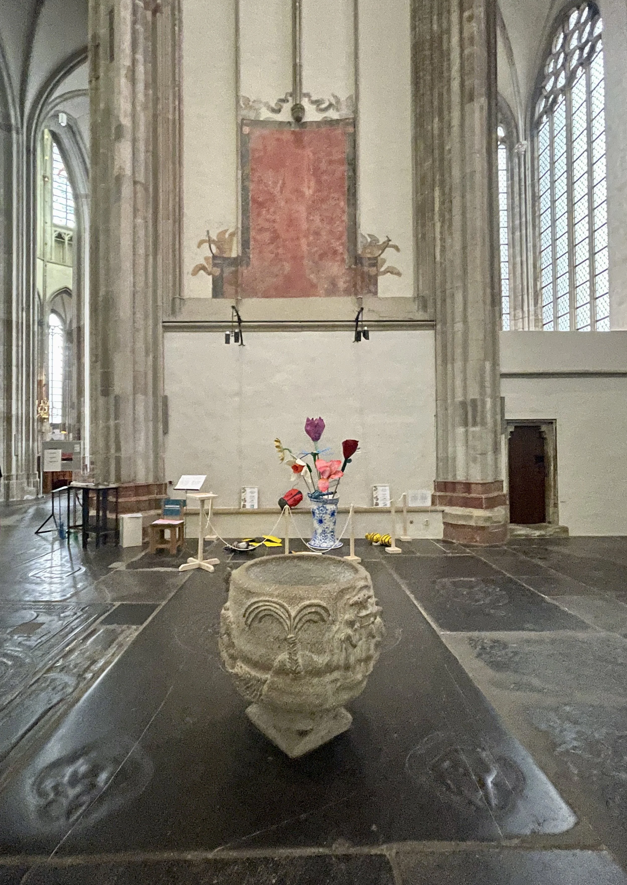 An art display in the Dom church.