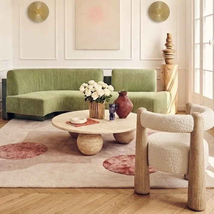 Our design process was followed for this Palm Beach this pretty, timeless sun filled living room.