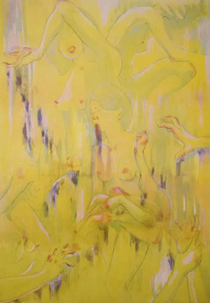 The Infinite Burden $100 Monotype on BFK with colored pencil 30" x 46" 2015