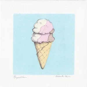Neopolitan $20 Monotype and Pencil 5” x 5” 2017