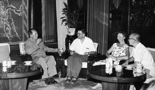 E.F.Hill and Joyce Hill with Chairman Mao Tse-tung - July 22nd 1963