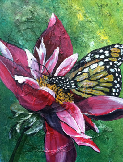 butterfly, acylic on canvas © Shauna Madsen