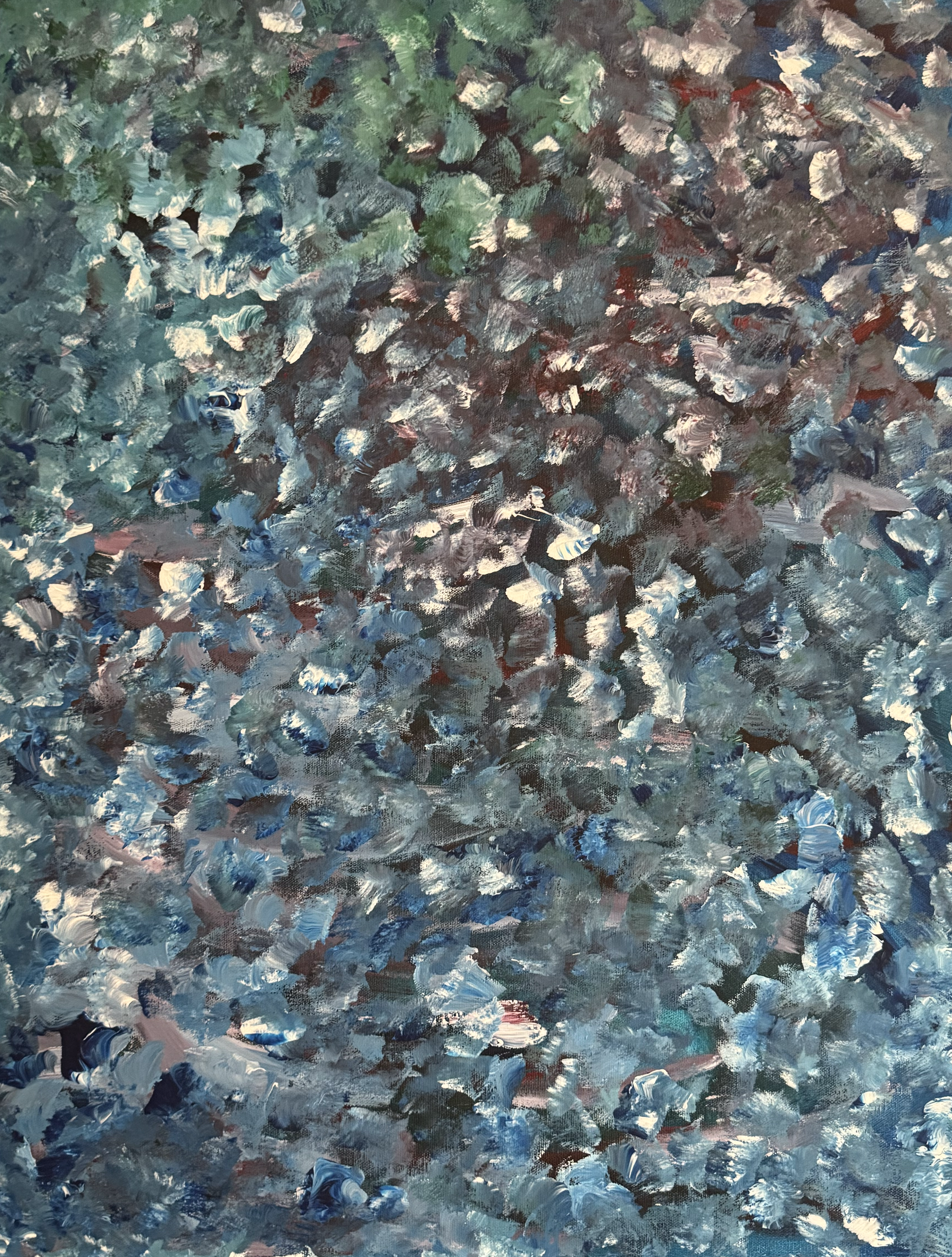 Pebbled Petals・Original Painting・28×22”