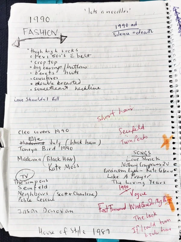 A list of some popular culture circa 1990.