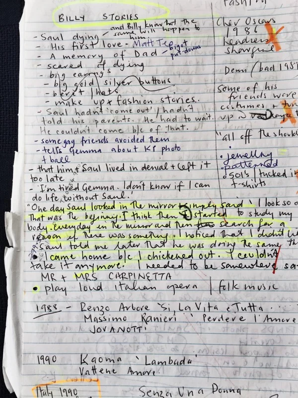 A page dedicated to some storylines I could use in Billy's story. Some of these events were expanded and others weren't explored at all. As you get to know your characters, certain events become irrelevant or just wouldn't be something your character would do.