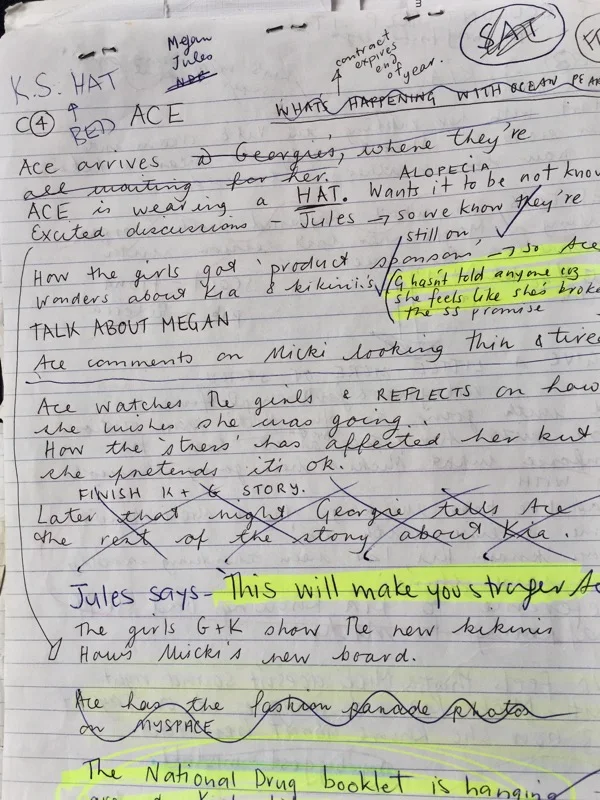 Planning page from an Ace chapter.