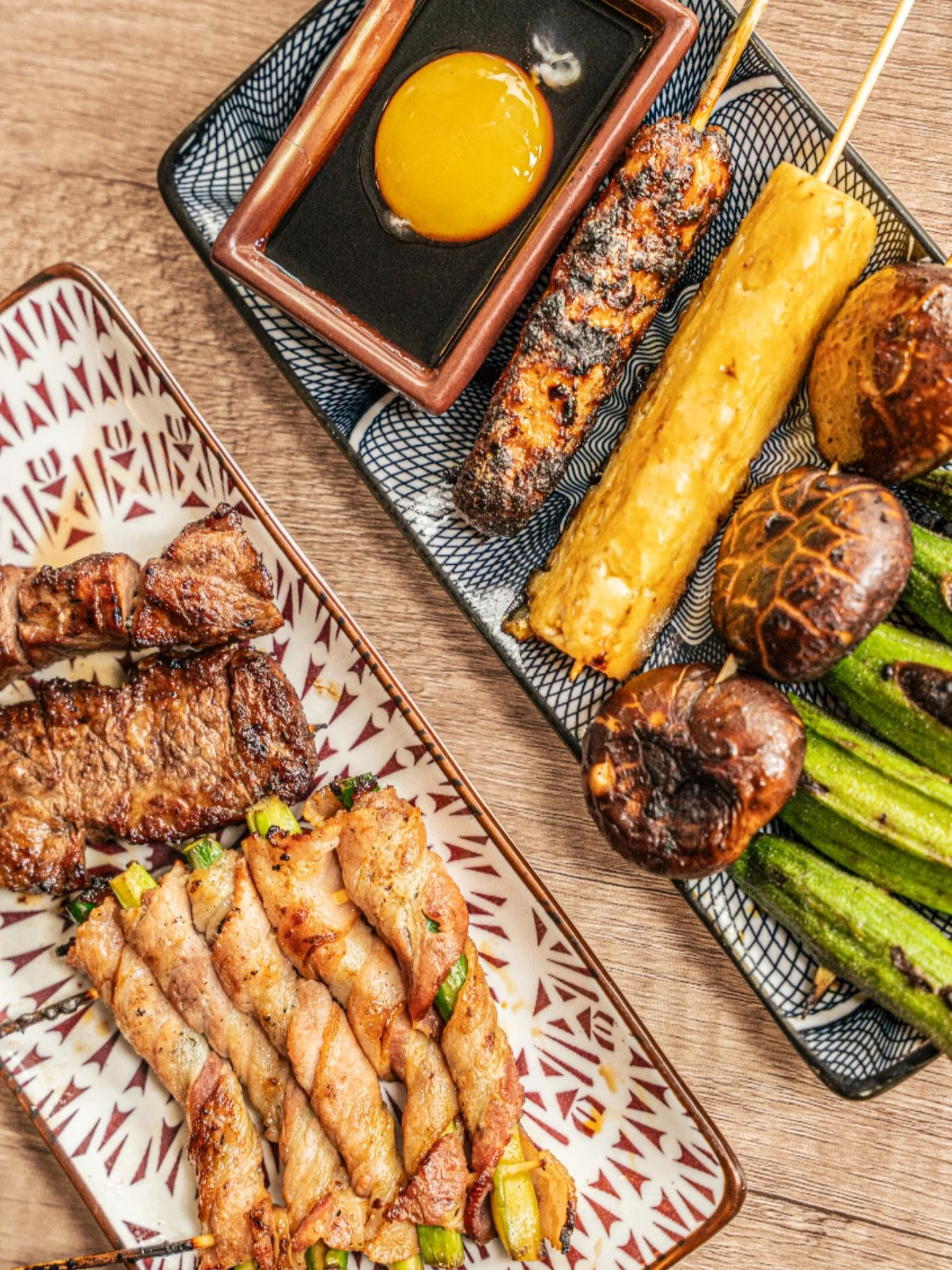 Kushiyaki heaven at Izakaya Osen 🍢✨ From crisp okra and juicy shiitake to sweet pineapple, bacon wrapped asparagus, tender beef tongue, jidori tsukune and prime beef. Skewers made for sharing, laughter and all the good vibes.

#IzakayaOsen #Kushiyak