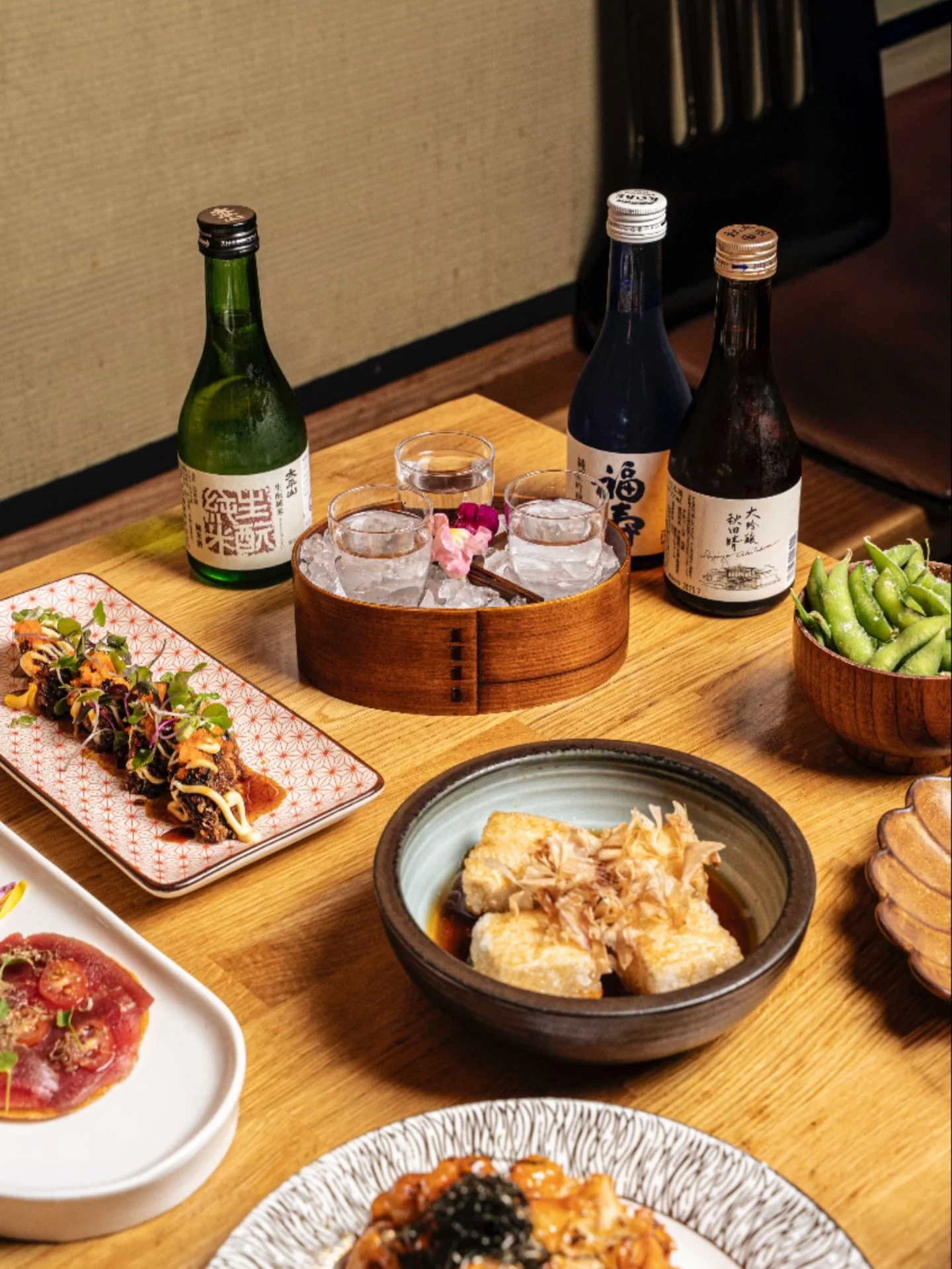 Discover the perfect sakes to pair with your meal at Izakaya Osen.

🌸 Taiheizan Kimoto Junmai 🌸 Rich, full-bodied, and traditional, with deep rice flavors and a smooth finish.

🥂 Kobe Sake 🥂 Elegant and refined, offering a clean, crisp taste that