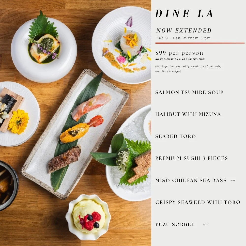 Dine LA has been extended! 🎉
Join us at Izakaya Osen from 2/9&ndash;2/13 after 5 PM and enjoy our amazing Dine LA course menu.
Don&rsquo;t miss out!