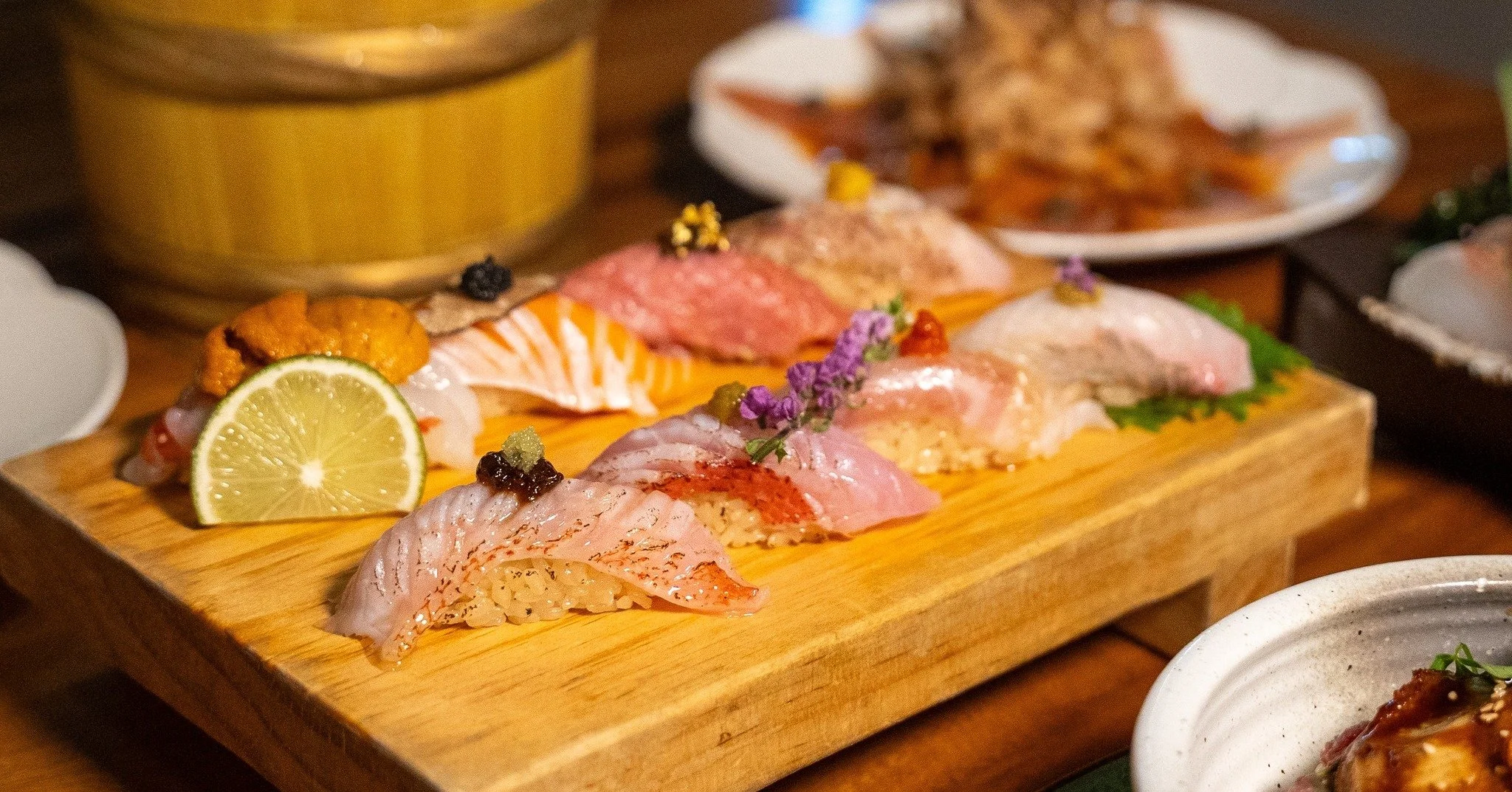 Assorted diced sashimi, seasonal greens, and a bright ginger dressing come together for the perfect start to your meal.

Light, clean, and full of flavor.

#JapaneseCuisine #SashimiLover #HealthyFood #GlutenFreeDining #Foodie #IzakayaOsen #LAFoodie