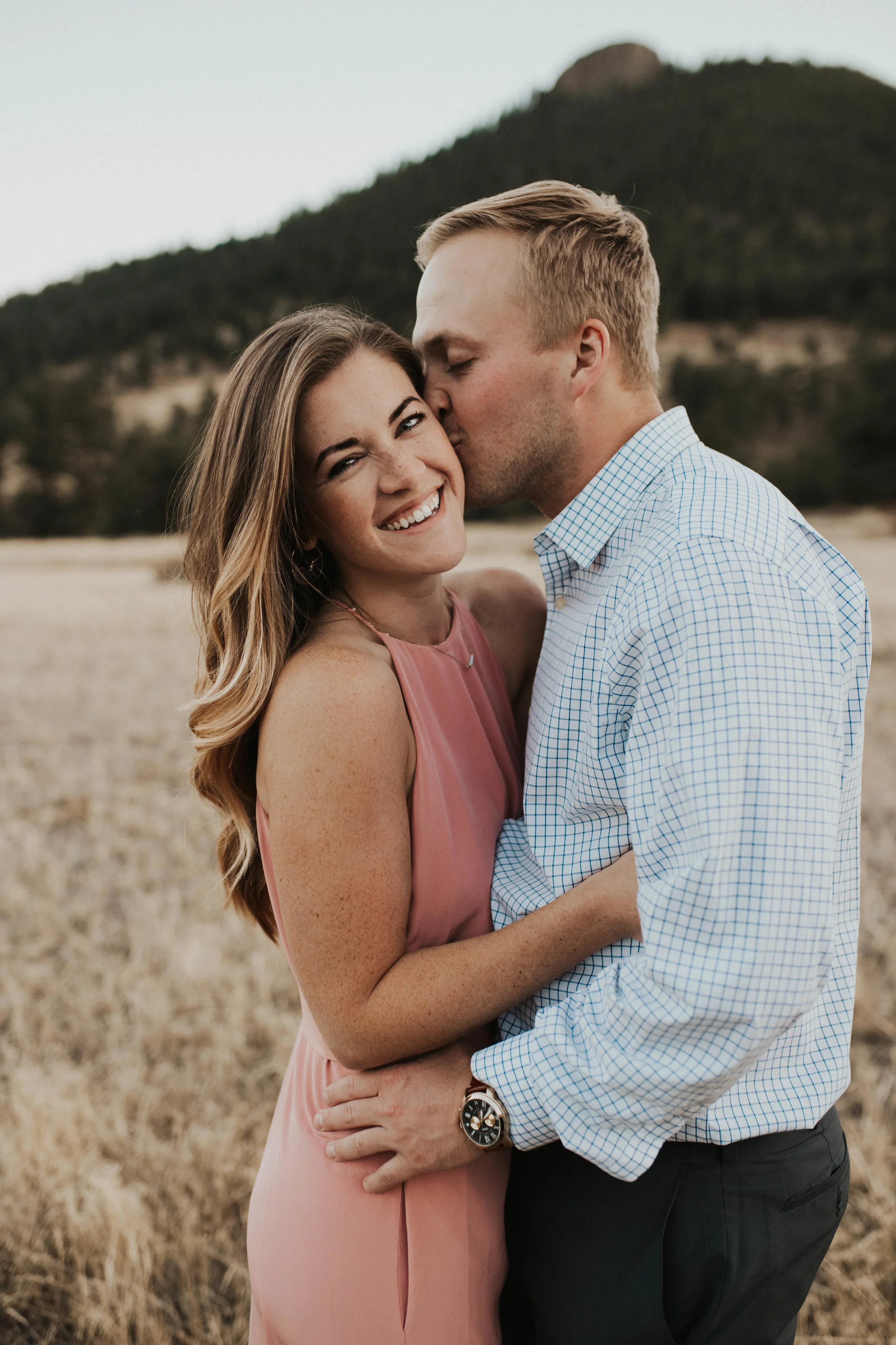 Evening engagements in the Rocky Mountains