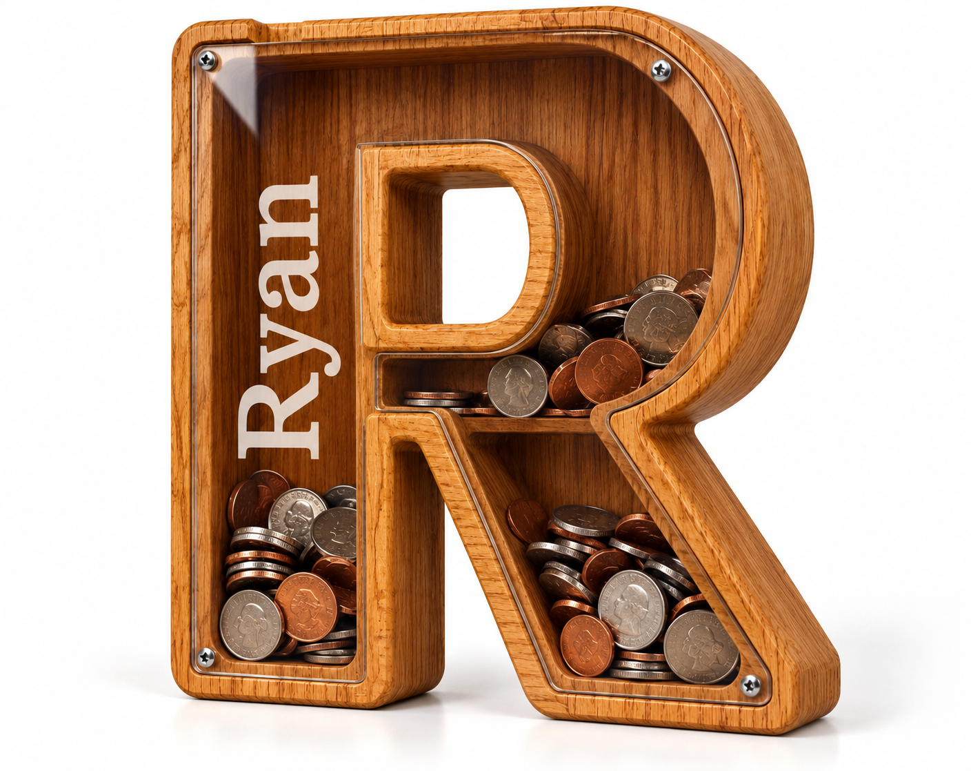 hackLAB Wooden R Coin Bank Display.png