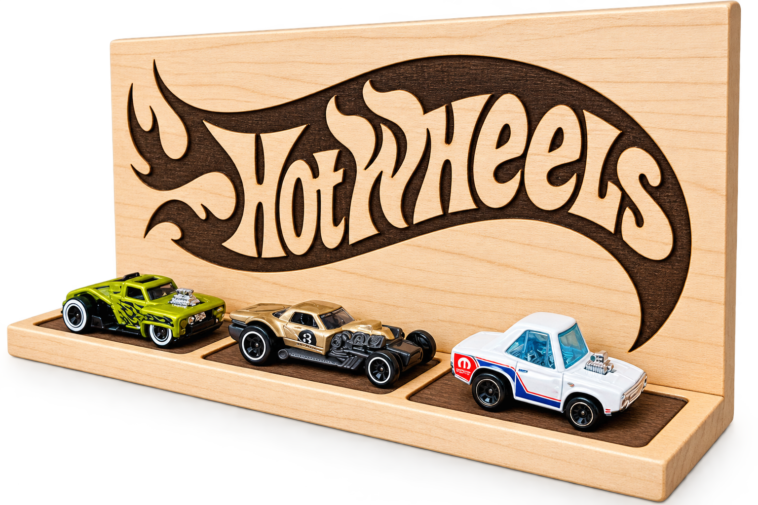 hacklab-Engraved Hot Wheels Wooden Display Shelf.png