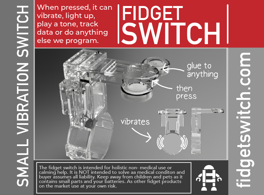 Fidget Switch - Pressure Momentary Switch Vibrates