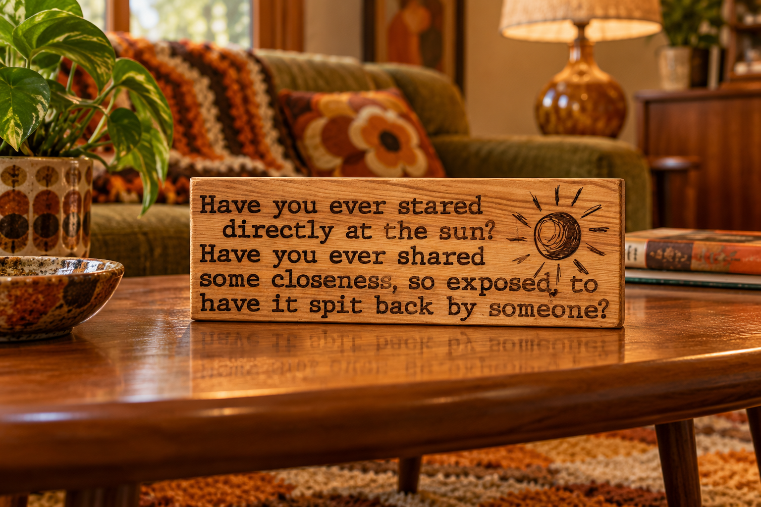 Noah Kahan Inspired Art - Lyric Block - Have you ever stared directly into the Sun?