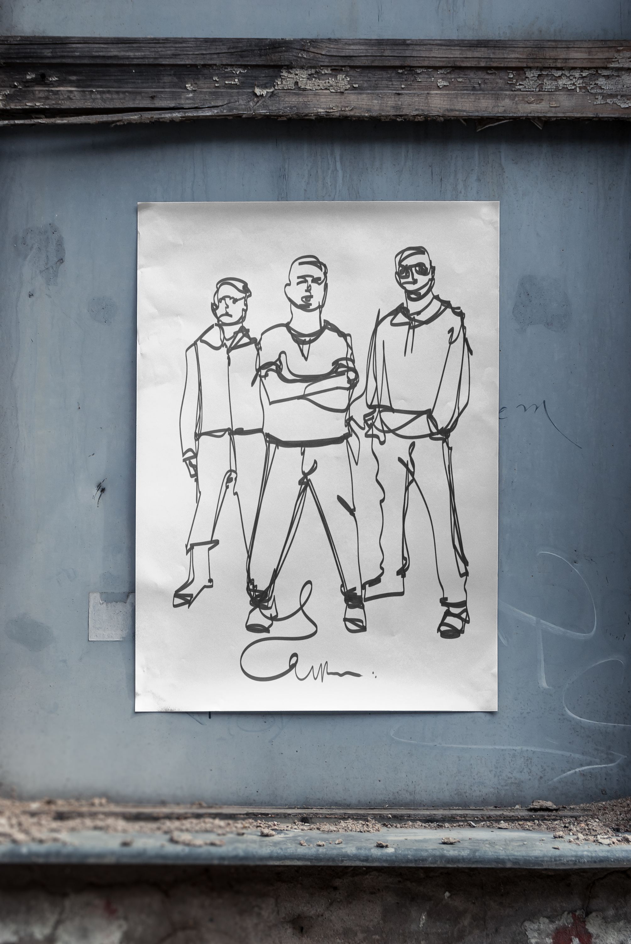Depeche Mode Fan Art - Single Line - One of a Kind Gift