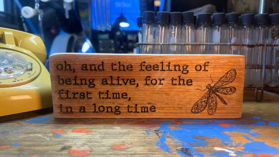 Noah Kahan Inspired Art - Lyric Block - Oh And the Feeling