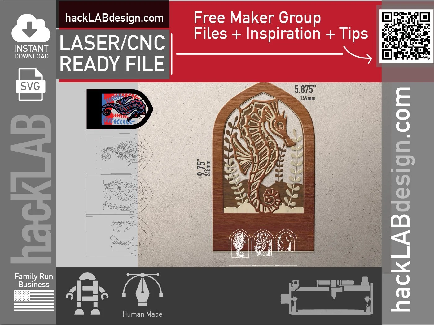 File - Beautiful Seahorse Key Hook Hanger 01