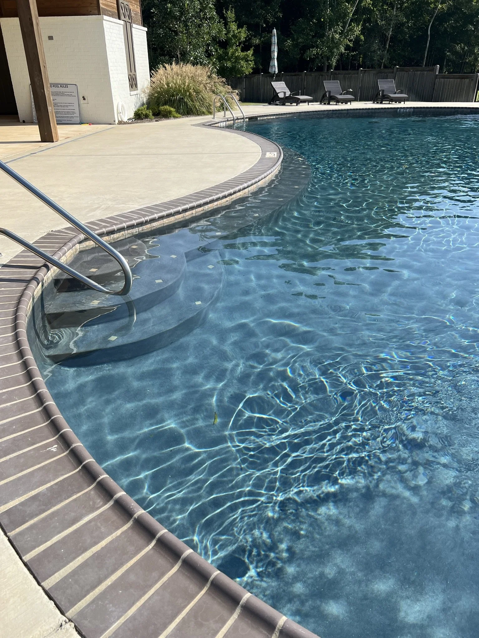 Pool Steps and Underwater Bench
