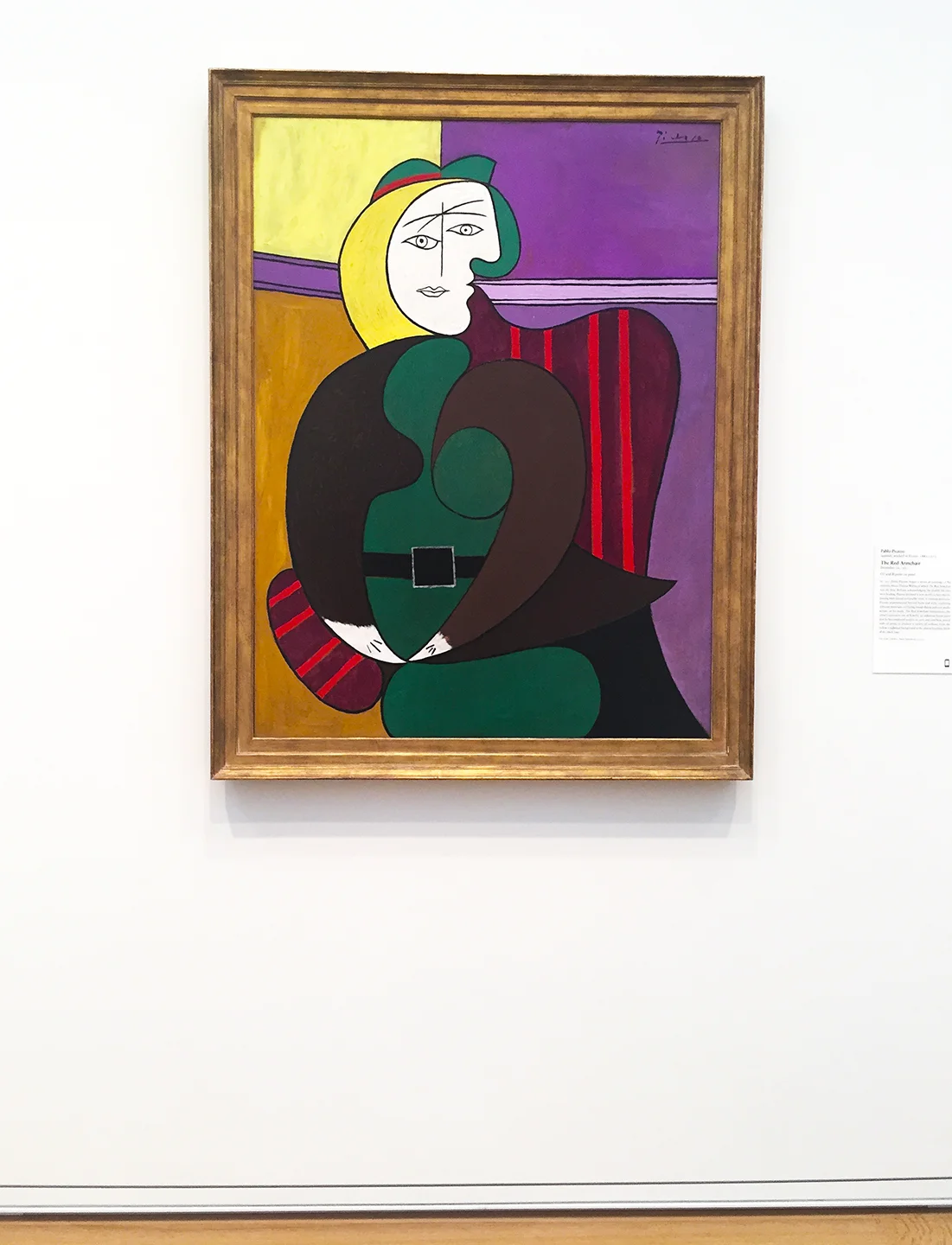 Pablo PIcasso, The Red Armchair, 1931, oil and Ripolin on panel.