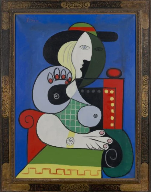Pablo Picasso: Femme à la montre (Woman with a Watch), 1932. Oil on canvas. 51 ¼ x 38 inches. © 2018 Estate of Pablo Picasso / Artists Rights Society (ARS), New York