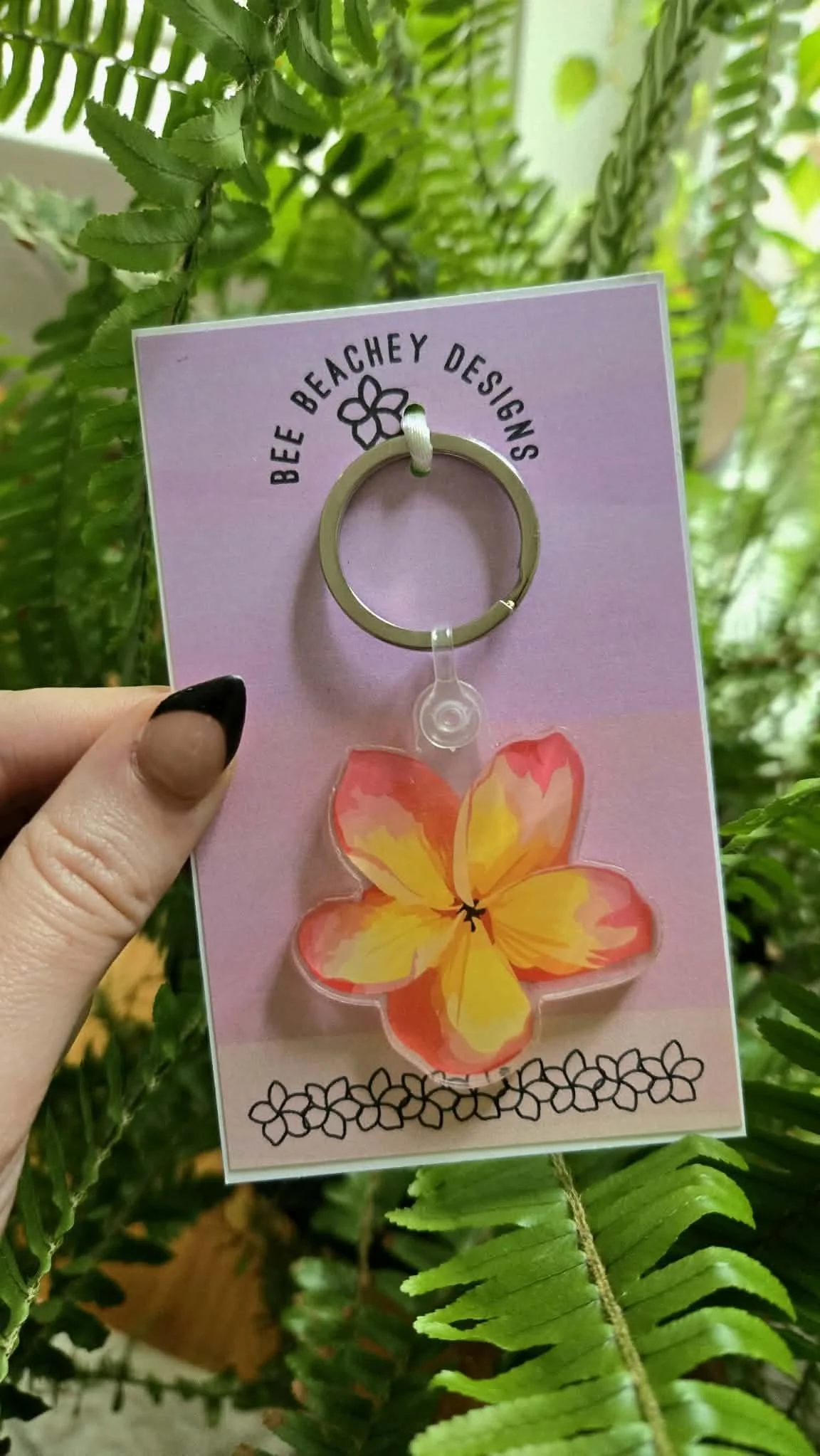 10 Acrylic "Beachey" Keychains - Full Color & Unique Shape