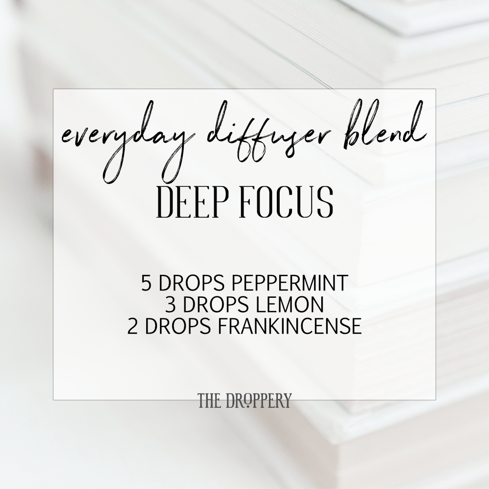 When there is much to be done or your mind is wandering, pop this one in the diffuser. 