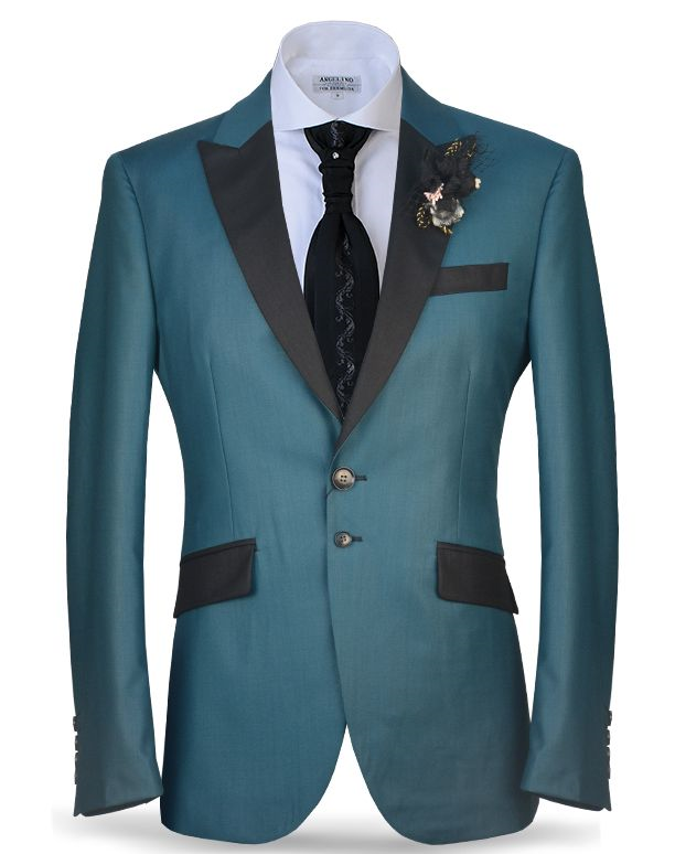 Toned Teal Tuxexdo Jacket