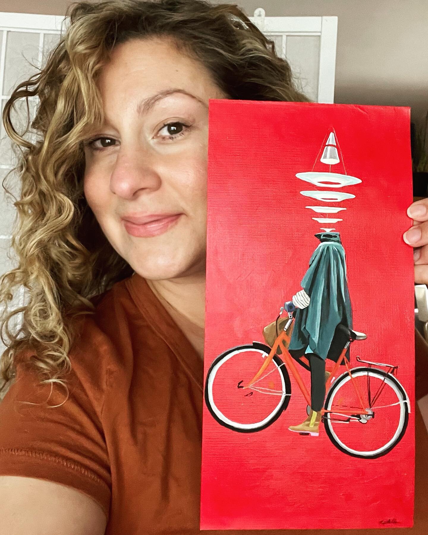SOLD - She is riding solo on her way to San Fran. But YOU still have time to own one of the other 7 brightly designed riders until midnight tonight 07/09! Let me know or shop via the web shop. Thank you for the love and support of others who have lik