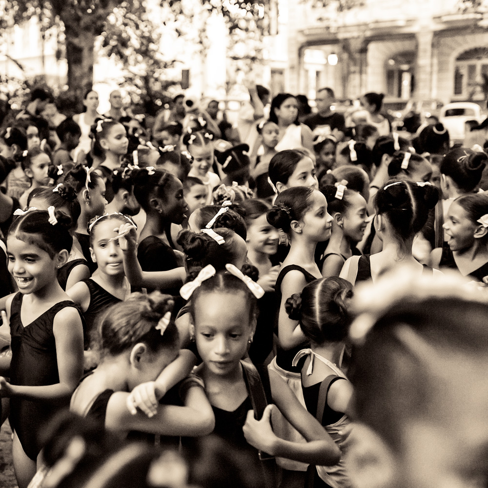 A new generation of young students outside Cuba’s national ballet school. 