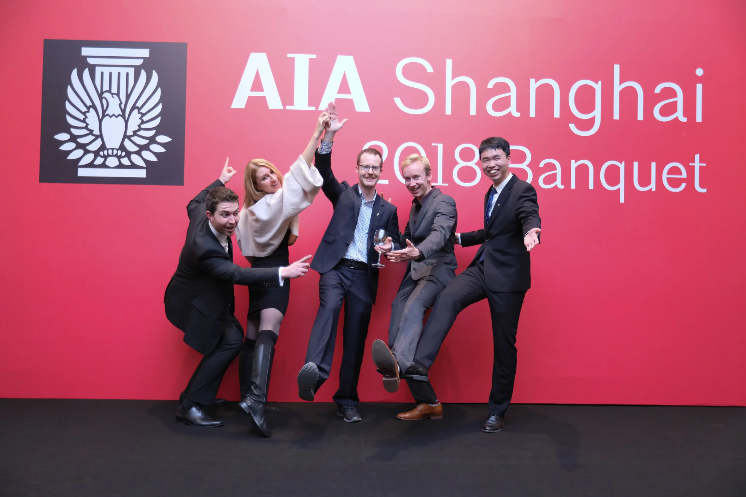 AIA Shanghai's communications team putting a little strut in their step. 