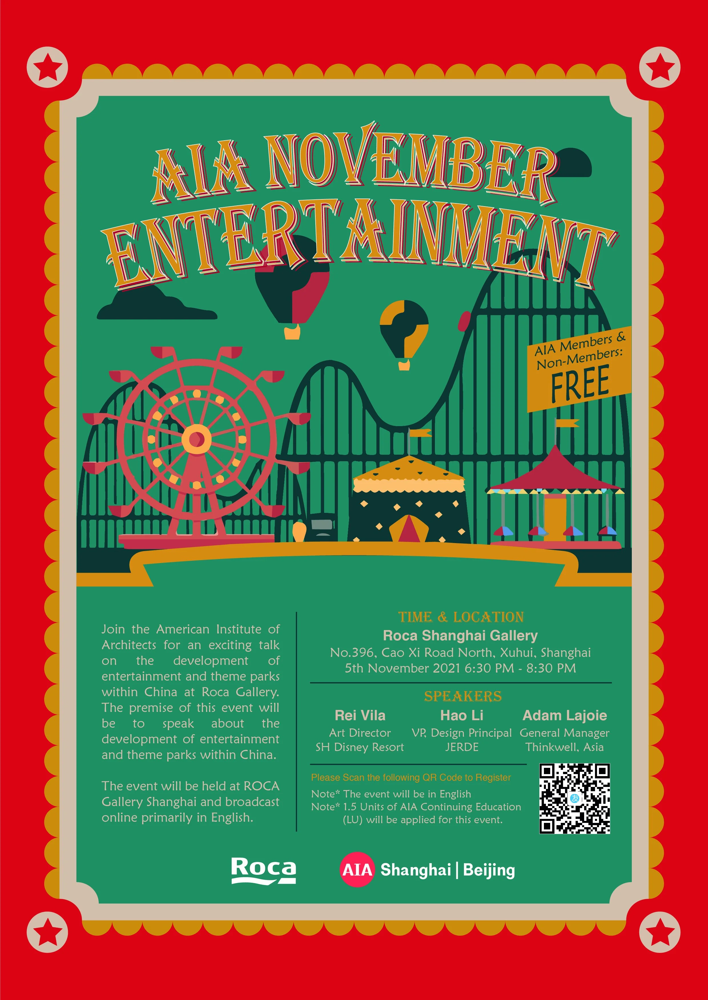 Nov. 5 | AIA Shanghai x ROCA Shanghai: Theme Parks in China