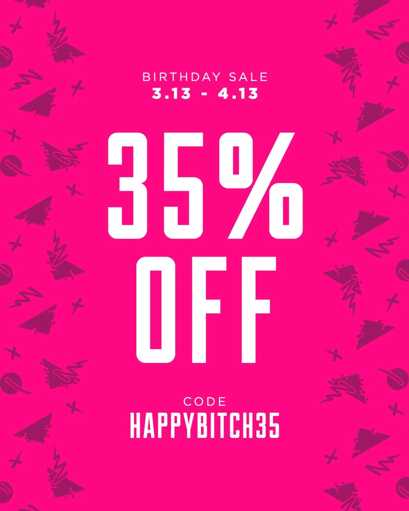 ✨BITCHIN&rsquo; BIRTHDAY SALE ✨

8 Years ~ 👾
Truly mind blowing!
⁠
35% Off Everything | 3.13 - 4.13
Code: HAPPYBITCH35
. . . #glitchbitch #expressionisourweapon #pin #pins #patch #patches #sticker #stickers #gear #apparel #skateboard #prints #sale