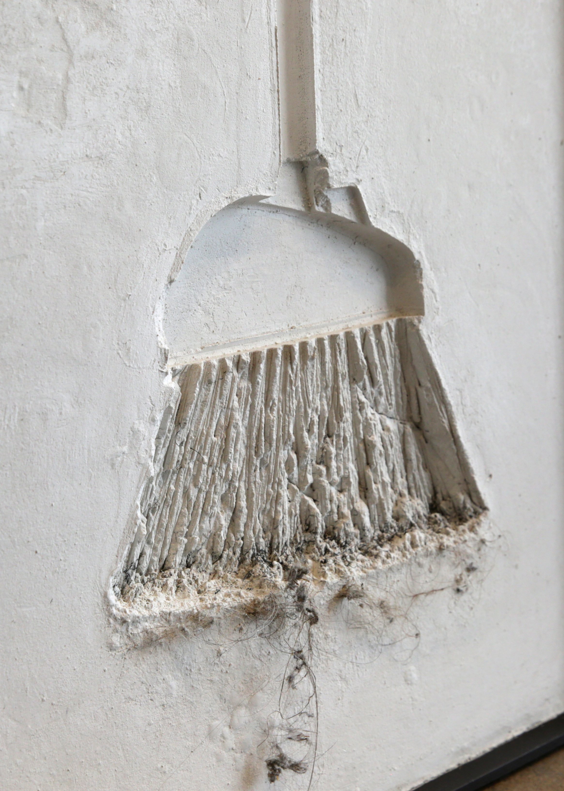   1005 (detail)   2022  18 w x 60 h x 2”  Gypsum Cement, Wood     