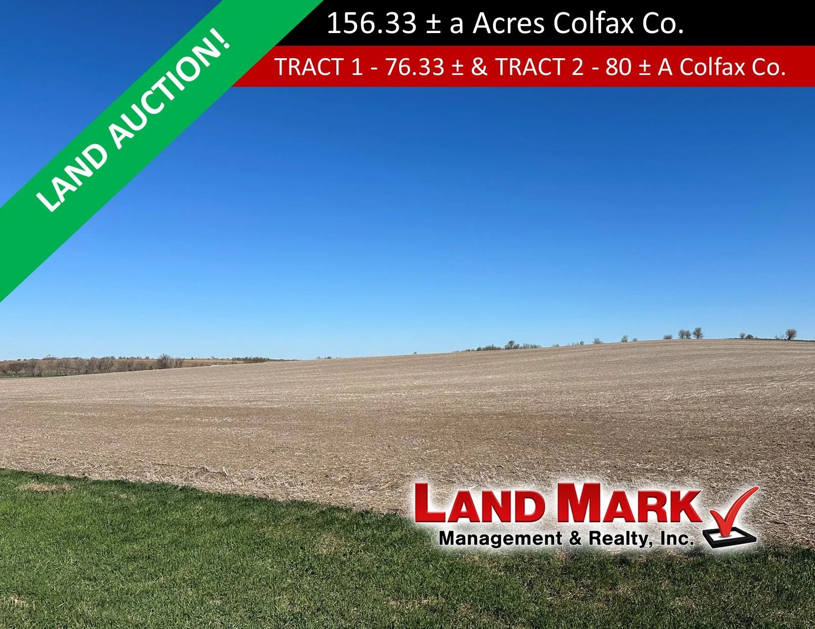 LAND AUCTION 156.33 +/ Acres Colfax County Dryland Farm — Land Mark