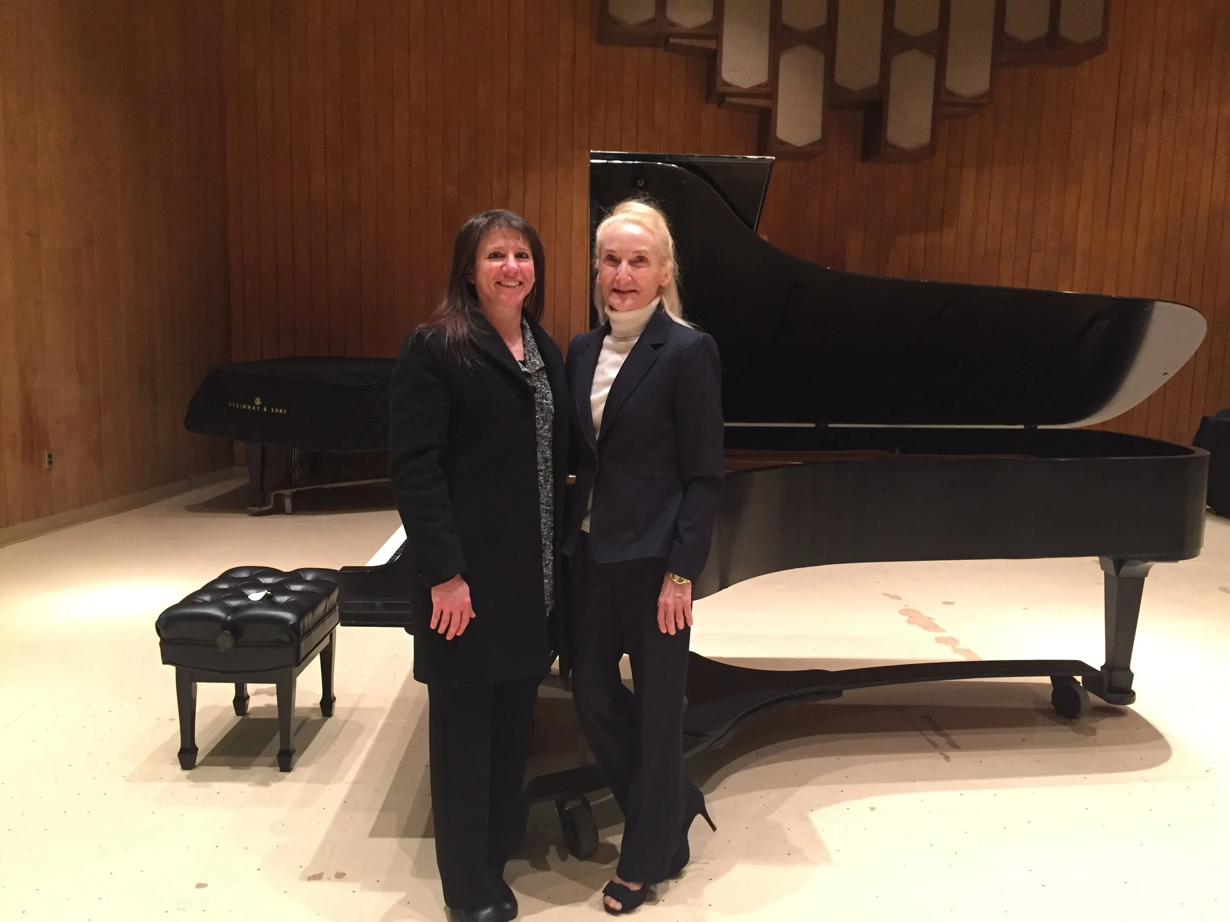   Piano Sonorities  pianist Jeri-Mae G. Astolfi and composer Betty Wishart in the studio 