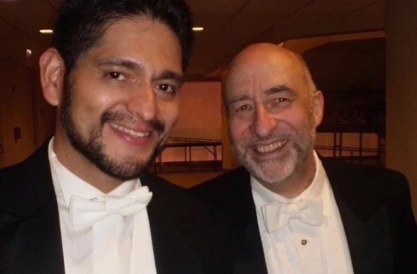 Javier Oviedo and conductor jean-Pierre Schmitt